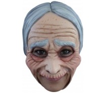 Latex Masker: Masker oude vrouw mond vrij